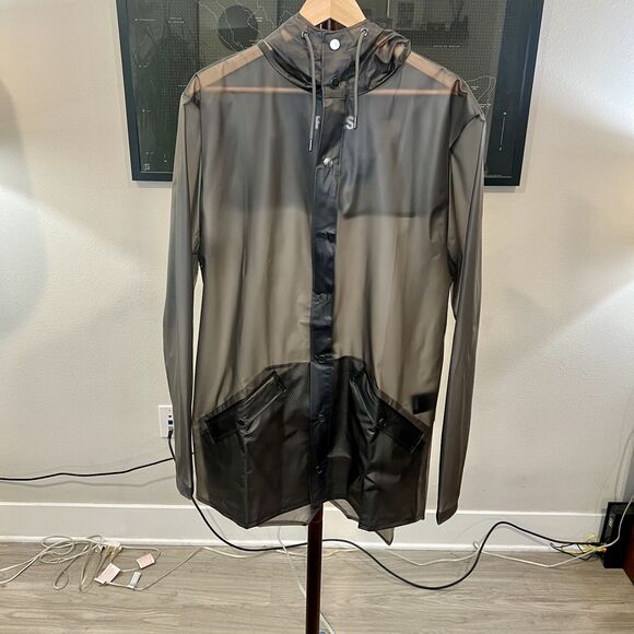 Rains - "Jacket" (w/ Hood) Size XL - Mist (transparent) - Picture 1 of 8